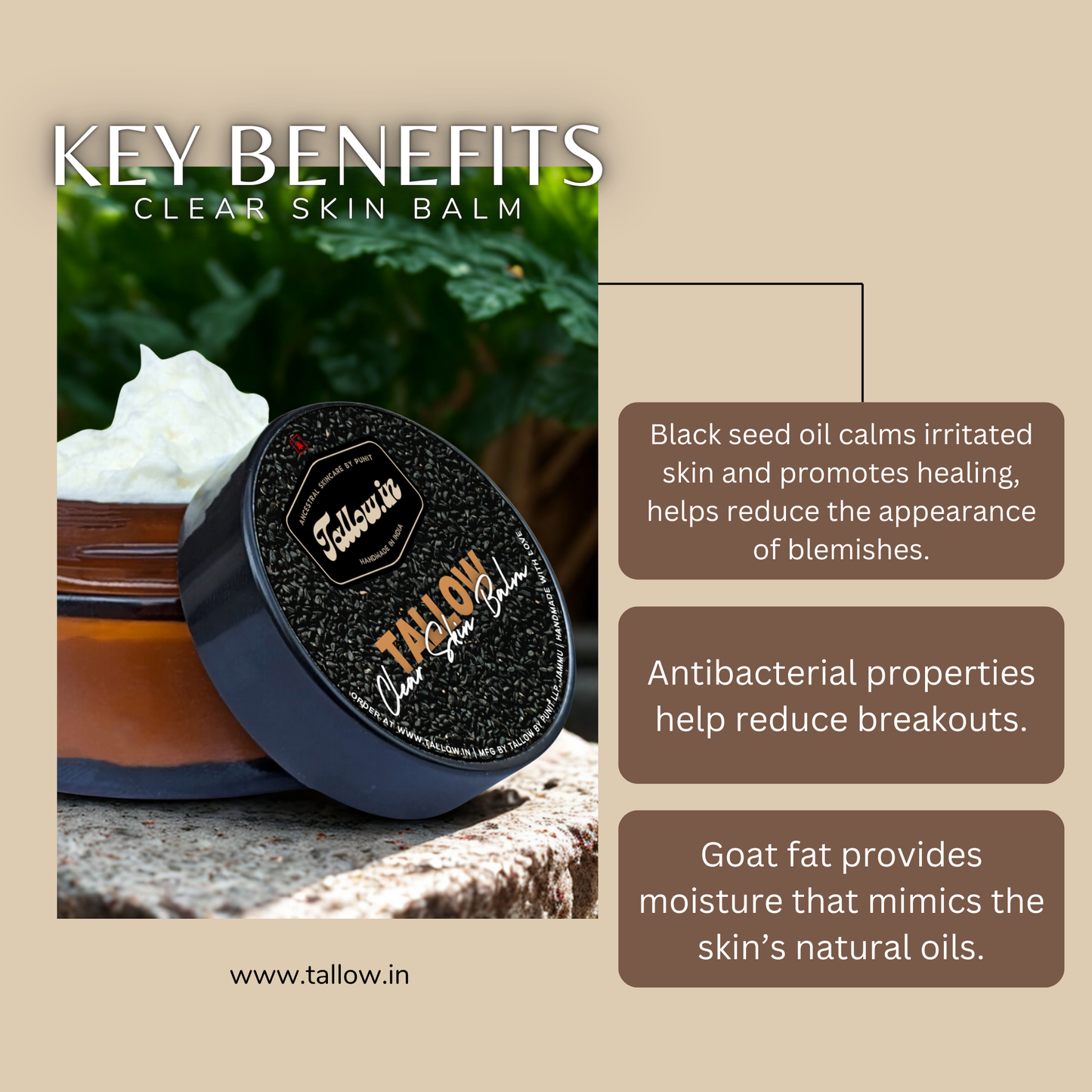 Tallow Clear Skin Balm