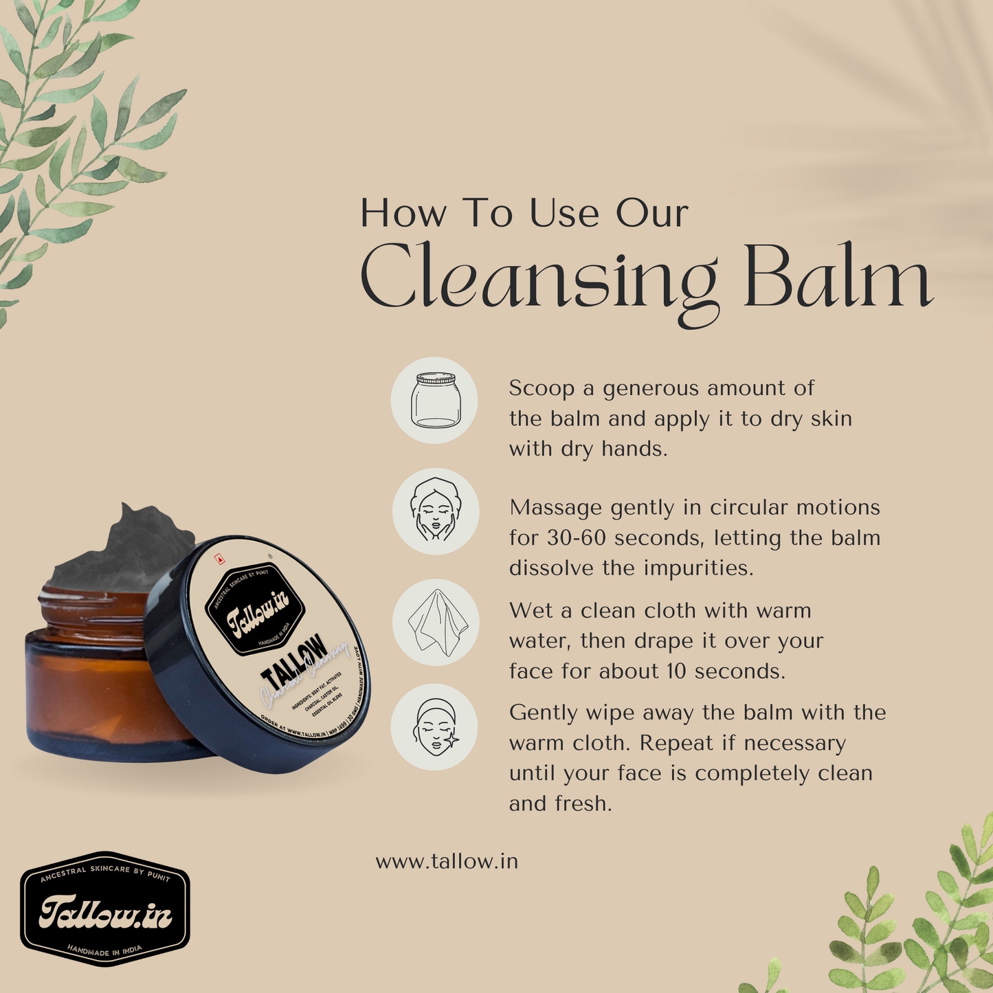 Tallow Charcoal Cleansing Balm