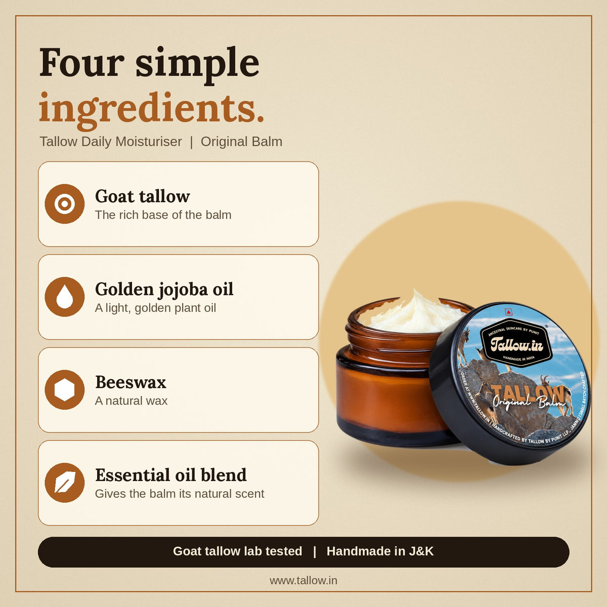 Tallow Daily Moisturiser - Original Balm